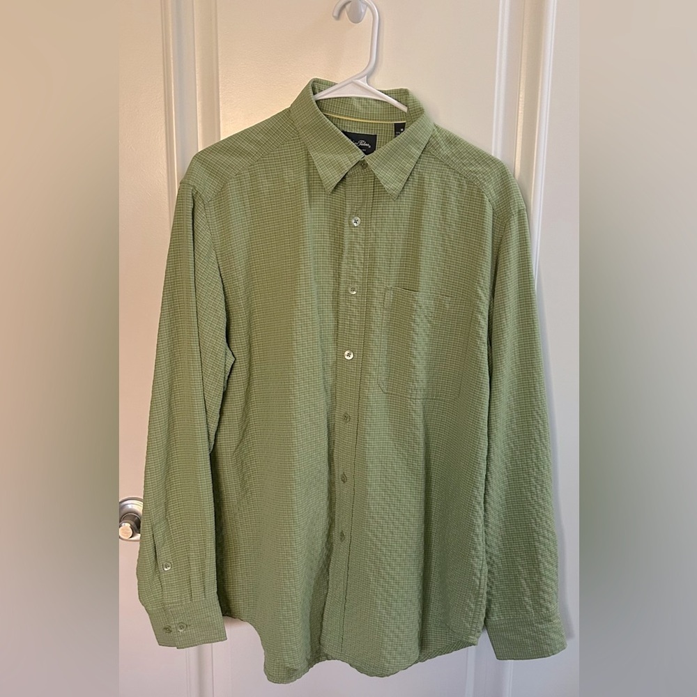 Indigo Palms Long Sleeve Button Down Shirt